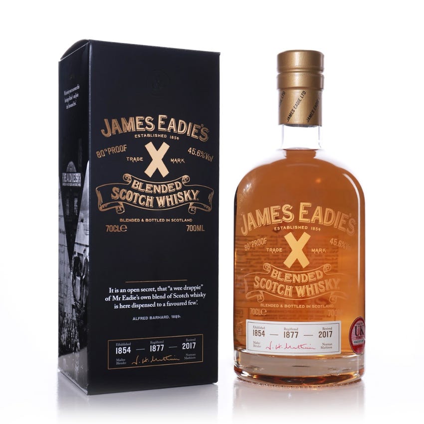 Scottish Whisky James Eadie Trade Mark X