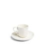 Cabbage Teacup & Saucer White