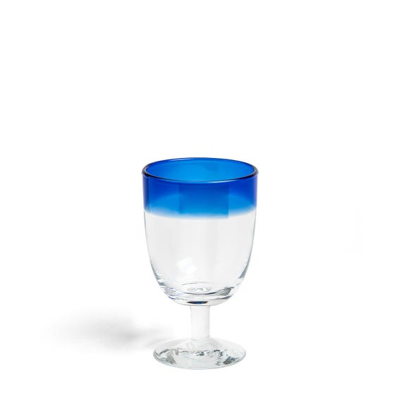 Ludlow Blue Wine Glass