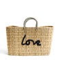 Love Rectangle Basket Bag - Navy