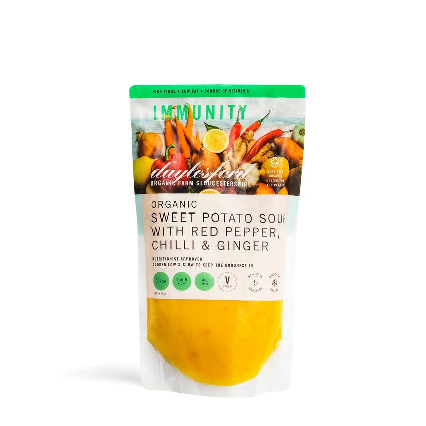 Organic Sweet Potato Soup With Red Pepper Chilli and Ginger 500ml