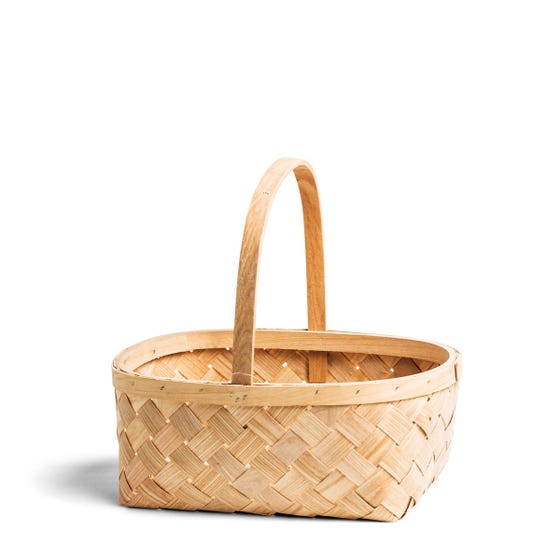 Ash Chip Woven Basket Large