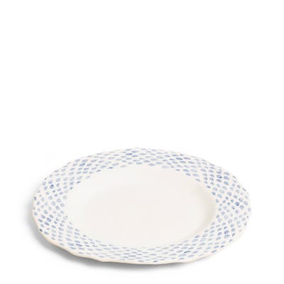Dot Blue Dinner Plate
