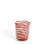 Murano Red Spiral Stripe Glass