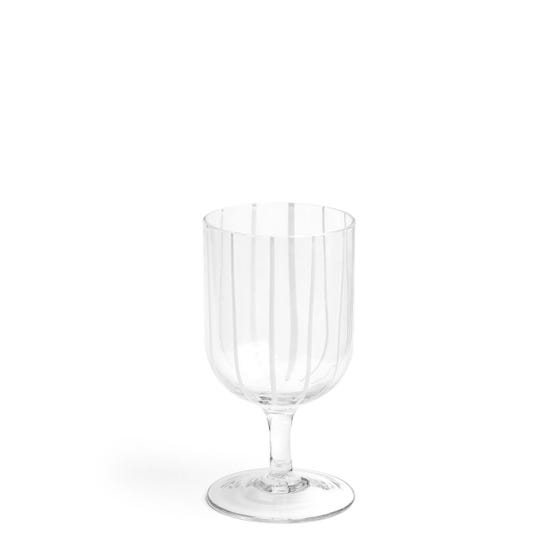 Bibury Wine Glass White Stripe 