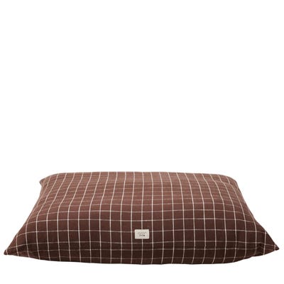 Brown Checked Dog Cushion