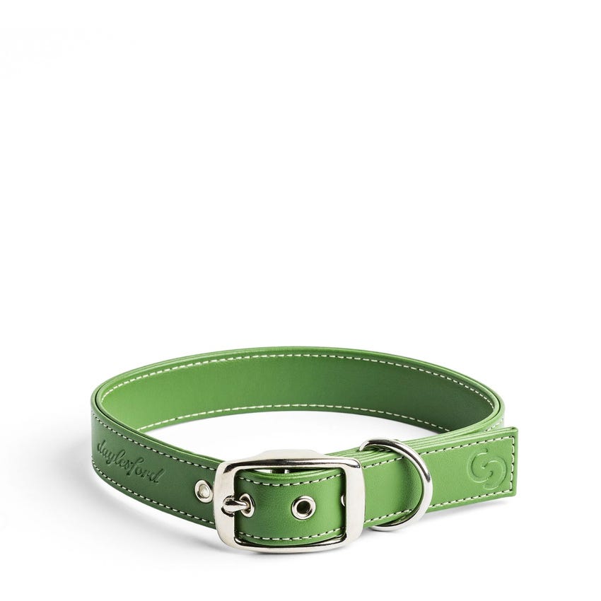 Apple Leather Collar Green Large