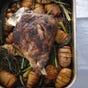 Lamb Shoulder with Hasselback Potatoes & Herbed Jus